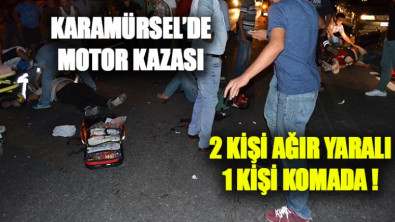 Karamürsel'de Motosiklet Faciası 3 Ağır Yaralı