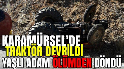 Karamürsel'de traktörün altında kalan yaşlı adam ağır yaralandı