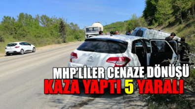 MHP'liler Kandıra yolunda kaza yaptı 5 kişi yaralandı