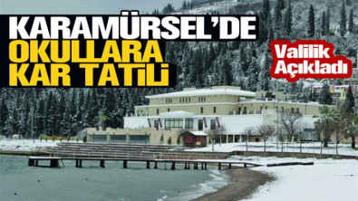 Karamürsel'de Okullara Kar Tatili