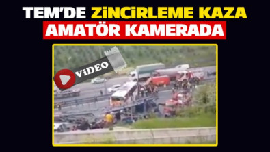 İzmit'te zincirleme kaza Amatör kamerada - Video Haber