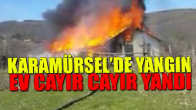 Karamürsel Akçat mahallesinde ev yangını