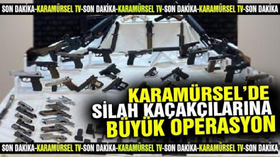 Karamürsel'de silah kaçakçılarına operasyonu