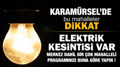 Karamürsel'in bir çok kesiminde saatlerce elektrik yok!
