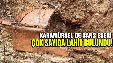 Karamürsel'de şans eseri lahit mezar bulundu