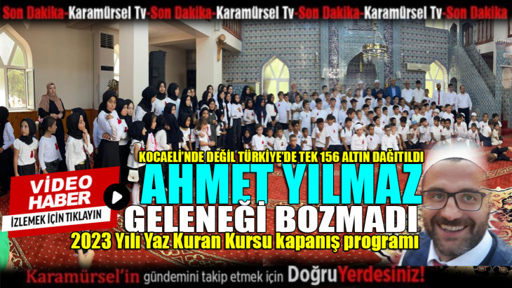 Ahmet Yılmaz Kocaeli'nde değil Türkiye'de yapılmayanı yaptı