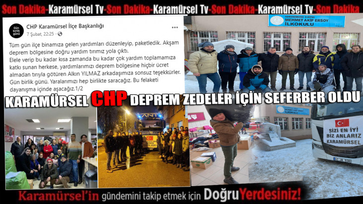 Karamürsel CHP depremzedeler için seferber oldu