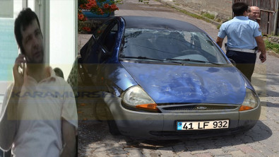 Karamürsel'de Freni patlayan otomobil takla atarak durabildi, 1 kişi yaralandı
